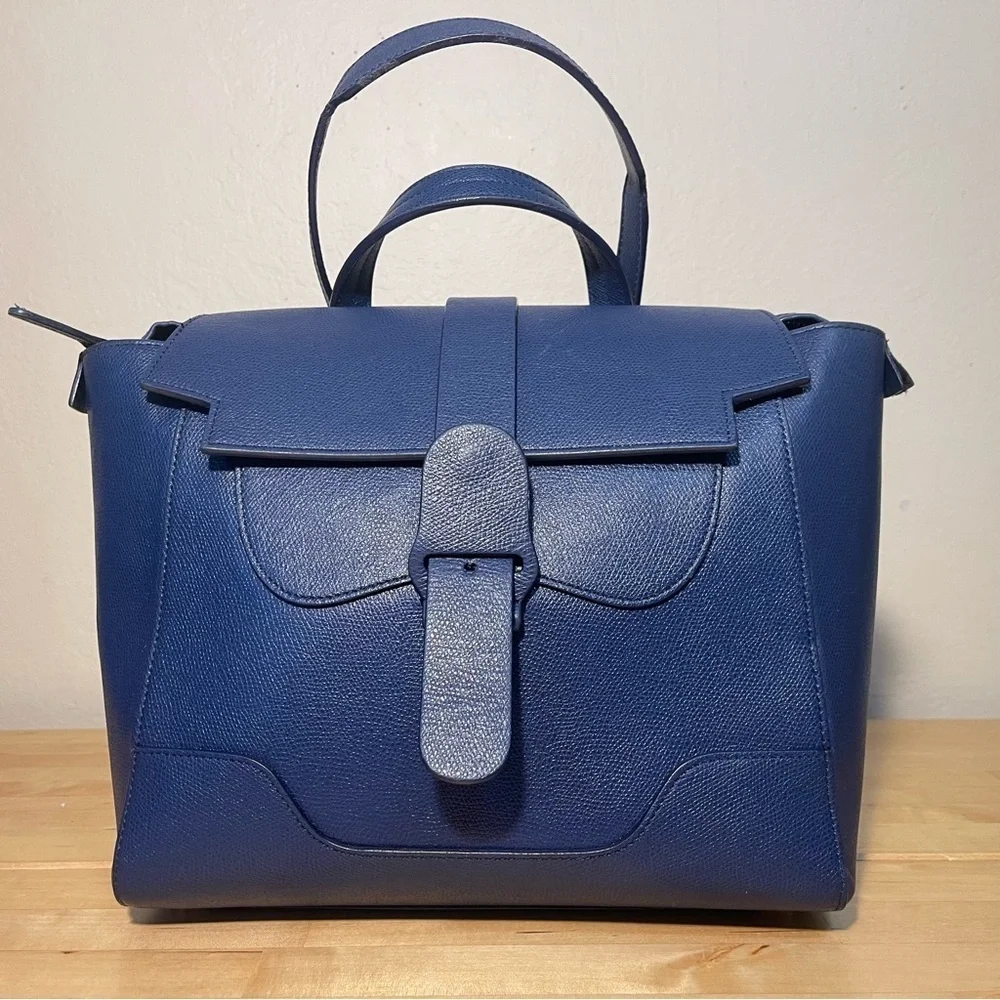 SENREVE Midi Maestra Marine Pebbled Italian Leather 4-Way Convertible Bag
